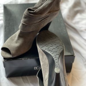 BCBG Peeptoe Ankle Booties